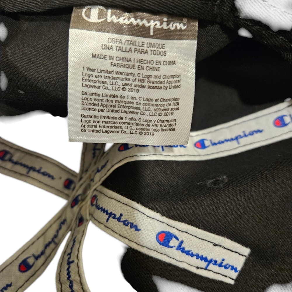 Champion Mens Ameritage Dad adjustable hat NWT black embroidered relaxed logo - Picture 6 of 6